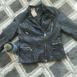 NWT Vegan Leather "Biker" Jacket